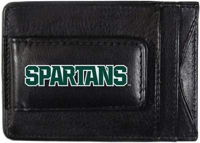 Michigan State University Spartans Black Leather Wallet, Front Pocket... - Image 1 of 3