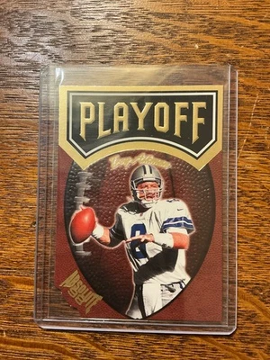 1998 Playoff Absolute Retail Shields, Troy Aikman, Card #8, Dallas Cowboys - Image 1 of 2