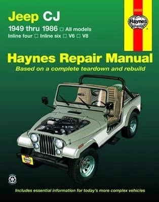 Jeep CJ, Scrambler, Renegade, Laredo, Golden Eagle manual de reparo 1949-1986 - Imagem 1 de 1