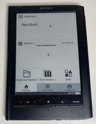 Sony Digital Book Reader PRS-T1 EBook Reader, Schwarz, 2GB - Bild 1 von 4