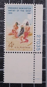 Scott 1187 4 Cents Remington MNH PSE Cert Grade 98 Plate # Single SCV - $65.00 - Picture 1 of 3