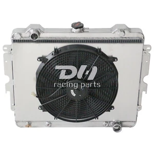 3Row Radiator+Shroud+16"Fan For 1974-76 Dodge Dart/Plymouth Duster Scamp Valiant - Picture 1 of 10