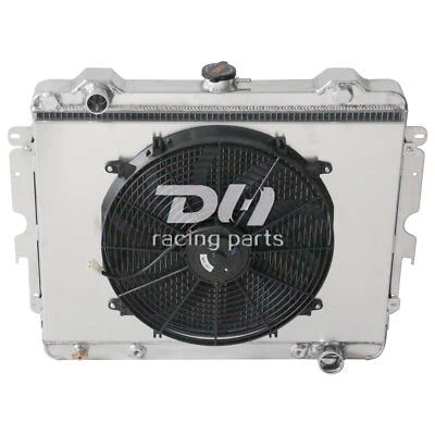 Radiador de 3 filas + cubierta + ventilador de 16" para Dodge Dart/Plymouth Duster Scamp Valiant 1974-76 Foto 1 de 4