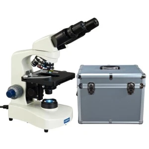 40 x 2000 x microscopio LED composto binoculare Siedentopf + custodia da trasporto in alluminio - Foto 1 di 8