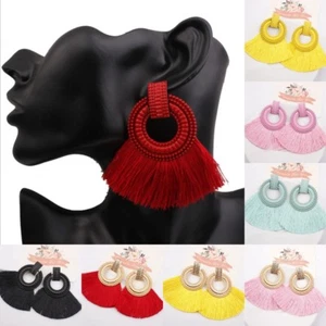 2018 Fashion New Trend Tassel Ear Stud Dangel Earrings Fashion Women Jewelry - Picture 1 of 27
