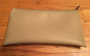 5 TAN Vinyl Bank Deposit Money Bags - Cash Coins Tool Organizer 10.5 5.5 Inches - Imagen 1 de 1