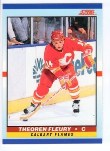 1990-91 Score Young Superstars Theoren Fleury Card #6 Calgary Flames - Picture 1 of 2