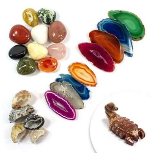 24 Edelsteine Adventskalender Füllung Set48 Pinguin DIY Achat Geode Skorpion - Bild 1 von 5