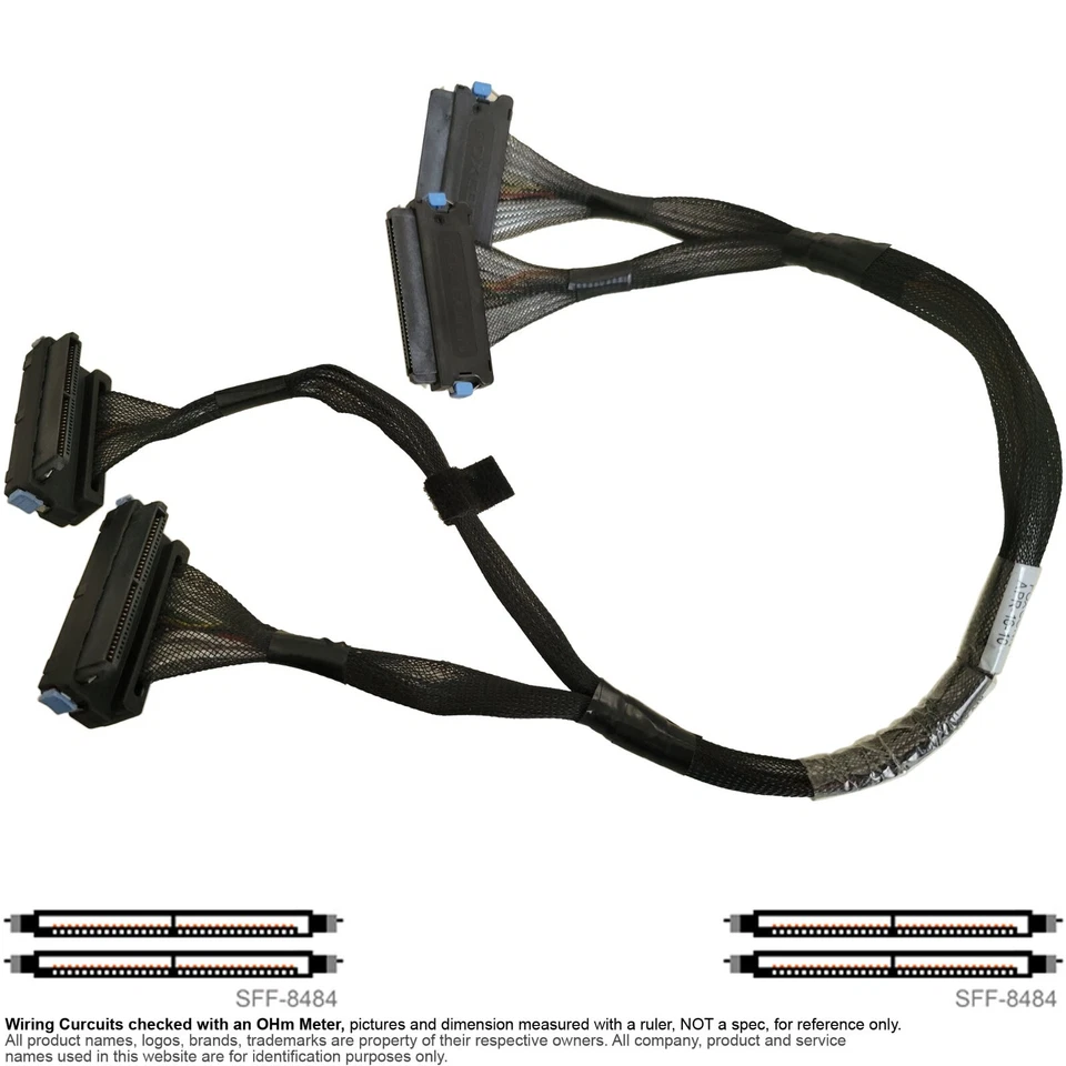 SAS Multilane Backplane Cable SFF 8484 18" 21" Dell 0HK881 PowerEdge R900 - Image 1 of 4