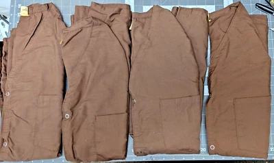 Lot Of 4 Scrubs Jacket / Coat / Top Snap Down Brown NEW MILITARY ISSUE Medium - Image 1 of 4