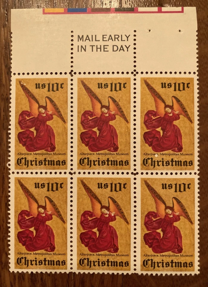 Block of 6 U.S. Christmas Stamps: “Altarpiece, Metropolitan Museum” - Image 1 of 1