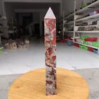 760Gnatural Polished Mexican Ribbon Agate Obelisk Crystal Tower Point Restoratio