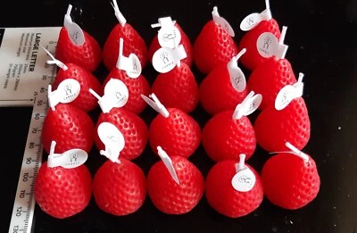 20x Strawberry Scented Candles, Birthdays, Weddings Etc - Image 1 of 4