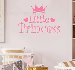 Pegatina de pared Little Princess Crown citas de princesa murales de arte de pared LP1 - Imagen 1 de 7
