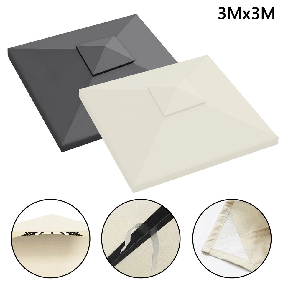 3X3M Canopy Top 2-Tier Gazebo Replacement Roof Cover Shelter BBQ Tent Garden UK - Image 1 of 4