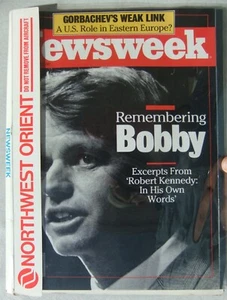 May 9 1988 Newsweek Magazine In An Inflight Northwest Orient Airline Holder RFK - Picture 1 of 7