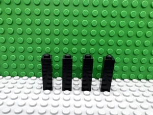 Lego 4 Black 1x1x3 blocco mattoncini da muro castello NUOVO - Foto 1 di 1