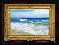 Print on Canvas of Oil Painting Arseni ~ SEA 12" X 8" NO FRAME Art USA