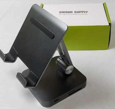 SANWA 400-HUB088GMN USB Type-C docking station Smartphone/tablet stand type - Image 1 of 4