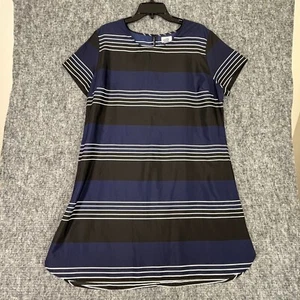 Old Navy Dress Womens XL Stripe Keyhole Knee Length Lightweight Business Casual - Picture 1 of 9