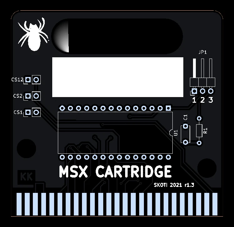Cartridge MSX Computer GAME CARTRIDGE PCB Spider Cart - Immagine 1 di 1