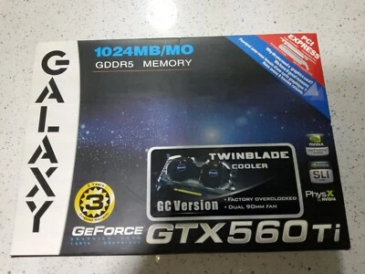 Galaxy GeForce GTX 560 Ti 1GB GDDR5 Graphics Card - Mini HDMI, DVI - Image 1 of 3