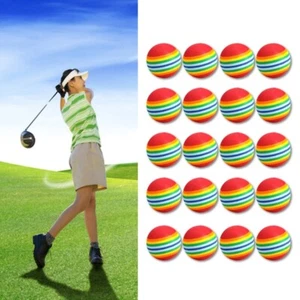 Outdoor Sport Golf Balls color Rainbow Stripe Balls FOAM Sponge plastic Golf Bal - Picture 1 of 1