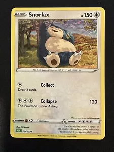 POKÉMON TCG SNORLAX 016/034 CLV POKEMON CARD GAME CLASSIC HOLO ENGLISH - Picture 1 of 2
