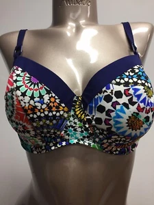 Women's Bikini Top Lise Charmel Size 95E Multicolor New!!! - Picture 1 of 8