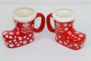 Par de Glunz Family Winery & Cellars Glogg Mugg Pequeña Bota de Navidad Taza Taza - Imagen 1 de 6