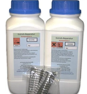Mörtel Epoxidharzmörtel SET 1KG AT-EM2000 mit Klammern Rissreparatur Epoxydharz - Bild 1 von 4