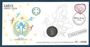 Grèce-2012-Enveloppe philatélique et numismatique-2 Euro 2011