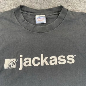 Vintage Y2K MTV Jackass T-shirt, Single Stitch Allsport XL faded. - Picture 1 of 9