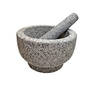 Vintage Large Granite Mortar & Pestle Set 7" Wide 9 lbs 5.0 oz EUC - Bild 1 von 8