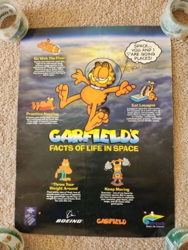 Garfield Life In Space Boeing Advertising Poster Star Station One 18" X 24" Vtg