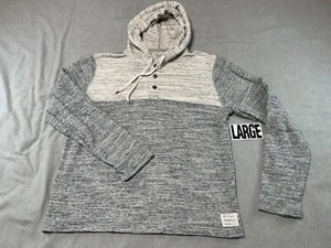 Sudadera con Capucha Pullover Manga Larga GRIS y BLANCA Para Hombre TALLA L -GRANDE - Imagen 1 de 16