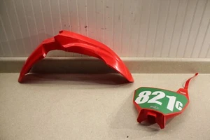 Honda CRF450R 2017-2018 matrícula delantera guardabarros delantero protector de plástico rojo 6397 - Imagen 1 de 10