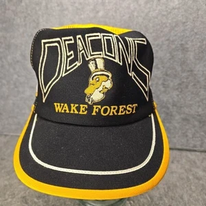 Vintage Wake Forest Demon Deacons 3 Striped Trucker Hat - Imagen 1 de 9
