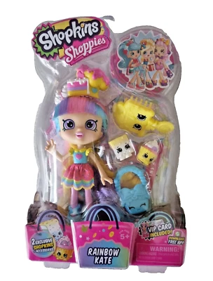Shopkins Shoppies Doll - Rainbow Kate with 2 Exclusive Shopkins BRAND NEW IN BOX - image 1 of 4