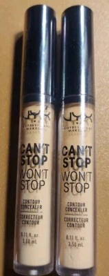 (2) NYX Can't Stop Won't Stop Liquid Contour Concealer CSWSC09 MEDIUM OLIVE - Image 1 of 3
