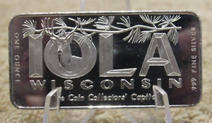 Barra de plata fina 0,999 suscriptor de monedas Iola, 1 oz troy - Imagen 1 de 2