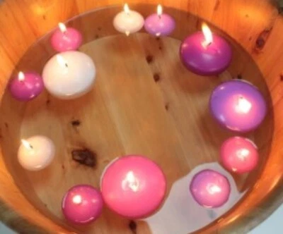 3x Large Unscented Floating Candles Romantic Display Wedding Valentine Gift - Image 1 of 4