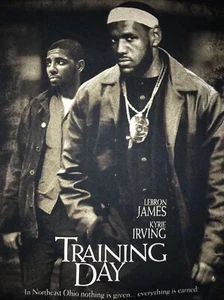 LEBRON JAMES TRAINING DAY MOVIE MASH UP T Shirt Men’s SMALL Black LAPD/NBA - Picture 1 of 3