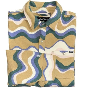 Neu ohne Etikett Chubbies langärmliges Flanell-Overshirt mit Wackeldruck Herren Größe Medium - Bild 1 von 10