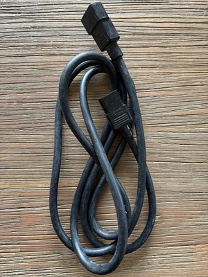 Kaltgerätekabel Verlängerung ca. 2m schwarz gerade Buchse Stecker PC Monitor USV - Bild 1 von 2