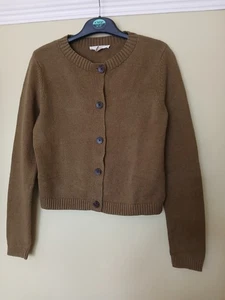 Seasalt 'Wheal Pool Cardigan' - Size 10 - 100% Cotton - Khaki - Picture 1 of 3