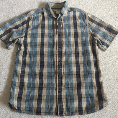 Carbon 2 Cobalt Shirt Mens Medium Organic Cotton Effortlessly Cool Button * - Image 1 of 4