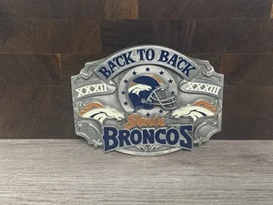 Hebilla de cinturón vintage de los Denver Broncos espalda con espalda del Super Bowl 1998 edición limitada - Imagen 1 de 10