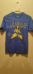 Auténtica camiseta informal Marvel Comics Wolverine gráfica azul talla pequeña - Imagen 1 de 3