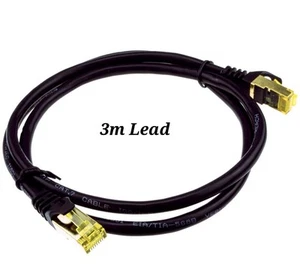 CAT7 Ethernet RJ45 Cable 10Gig F/FTP Shielded Network High Speed Lead Gold 3m  - Picture 1 of 1